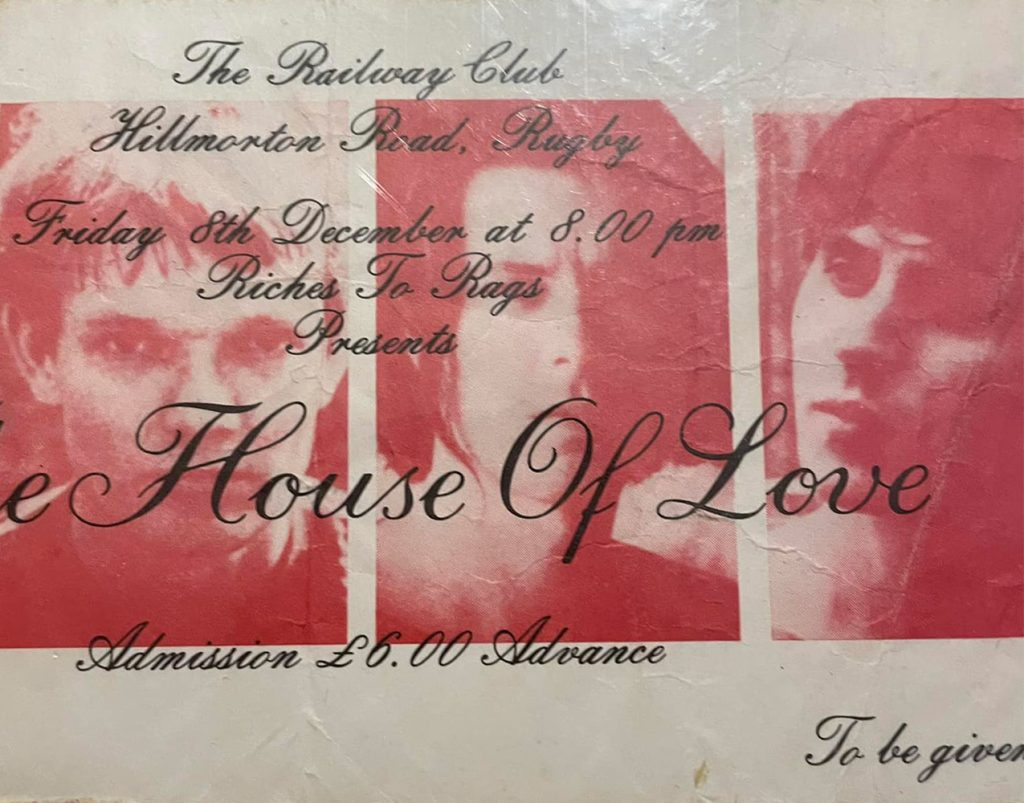The House Of Love Rugby Railway Club 8/12/89 ticket (credit: Mark Richardson)
